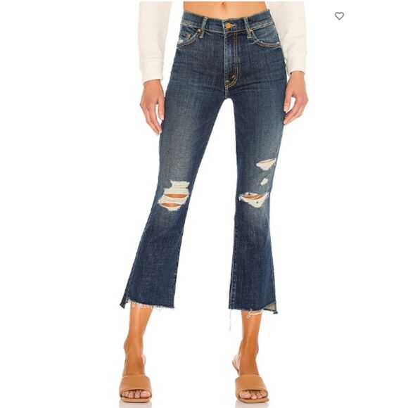 Mother The Insider Crop Step Fray in "Wicked Wildflower" High Waist Sz 25 - Picture 1 of 10